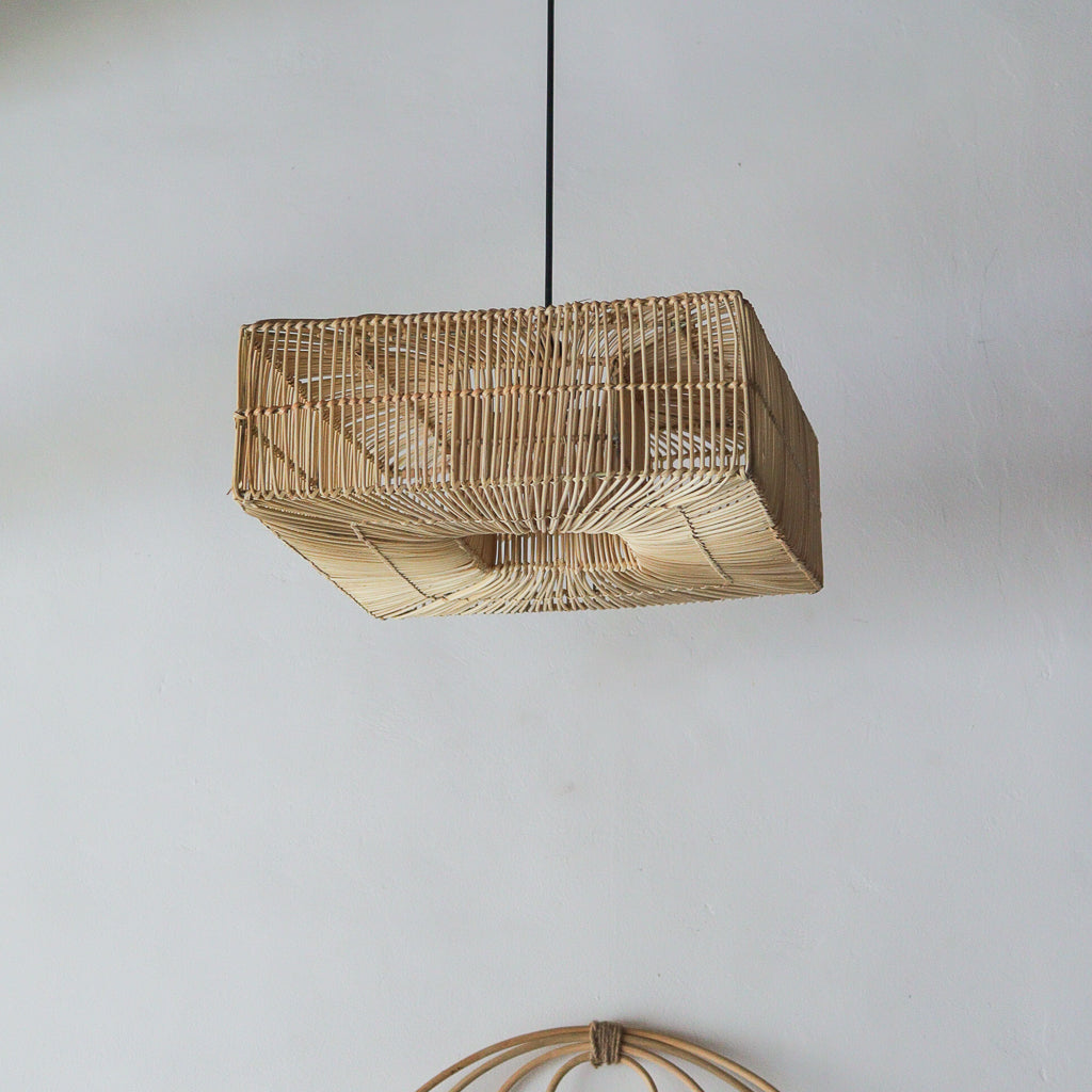 Rattan Pendant Light Kubus Design