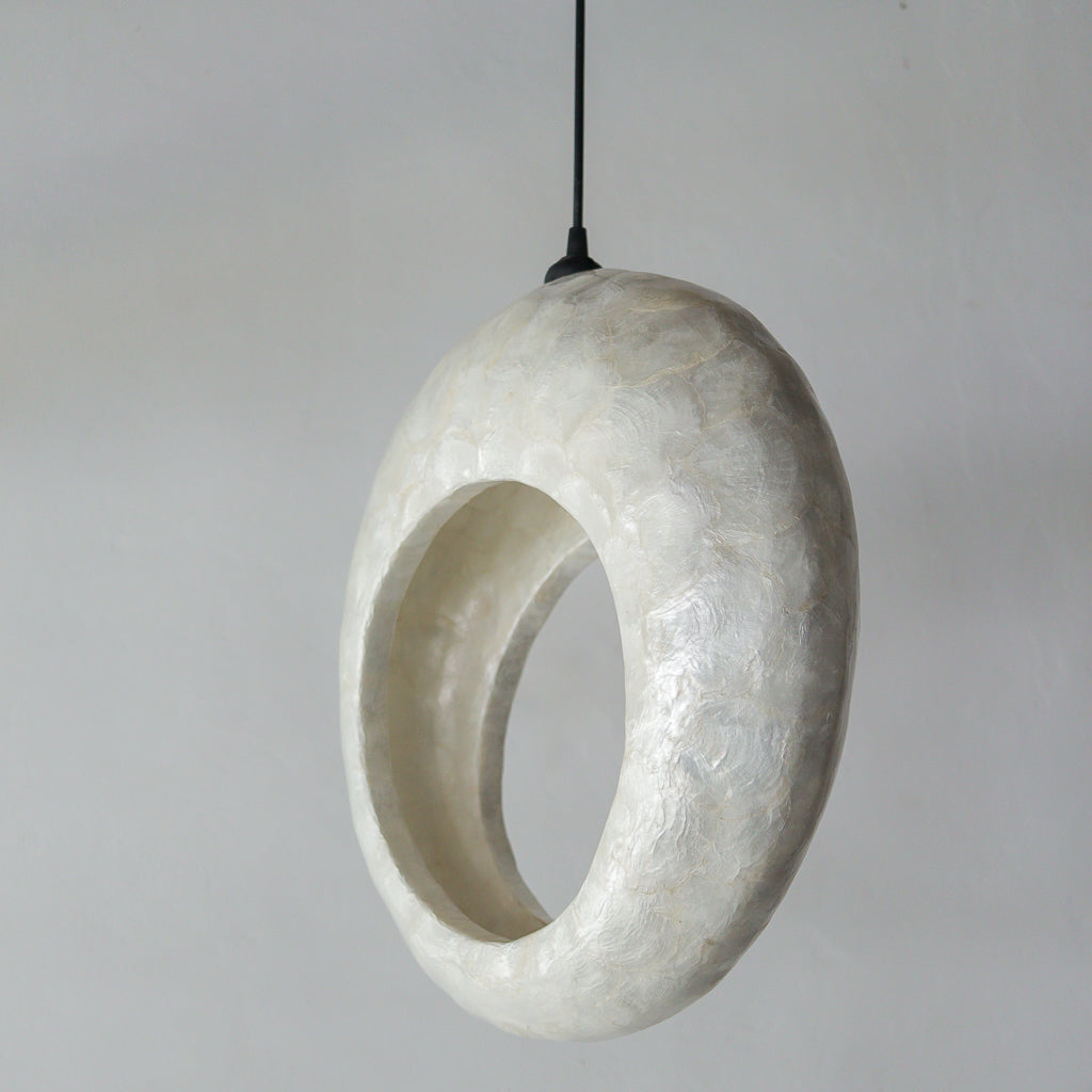 Capiz Shell Chandelier Bulan Roomi Design
