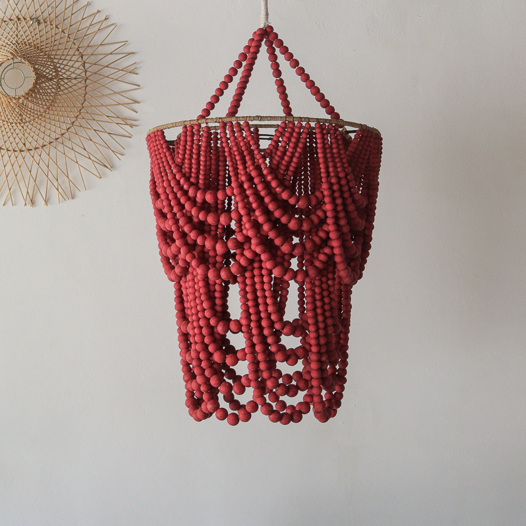 Beaded Chandelier Broken Red Roomi Design