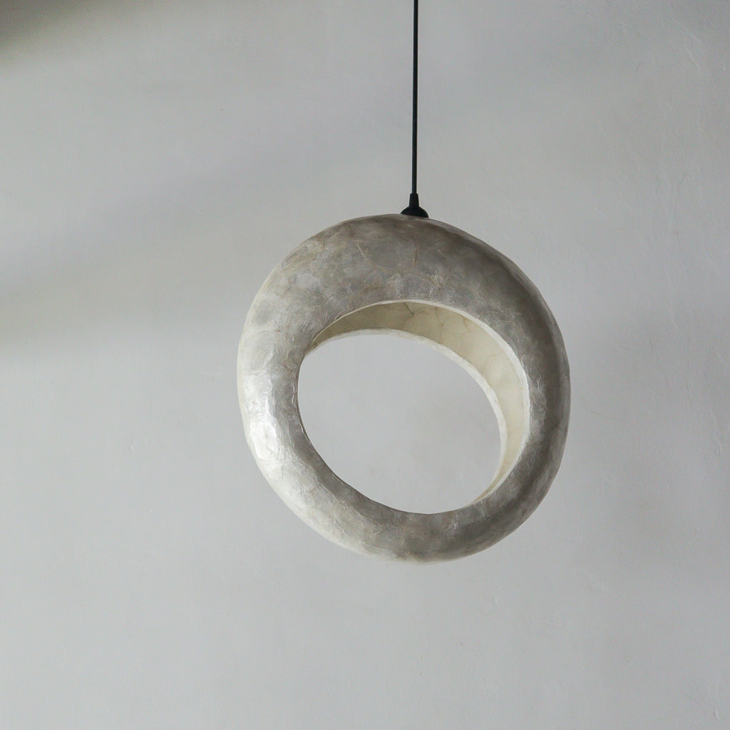 Capiz Shell Chandelier Bulan Roomi Design