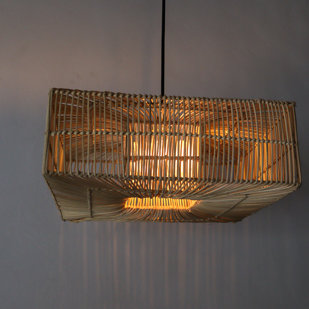 Rattan Pendant Light Kubus Design