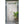 Hand-carved Balinese wooden door with intricate patterns and a potted plant in front