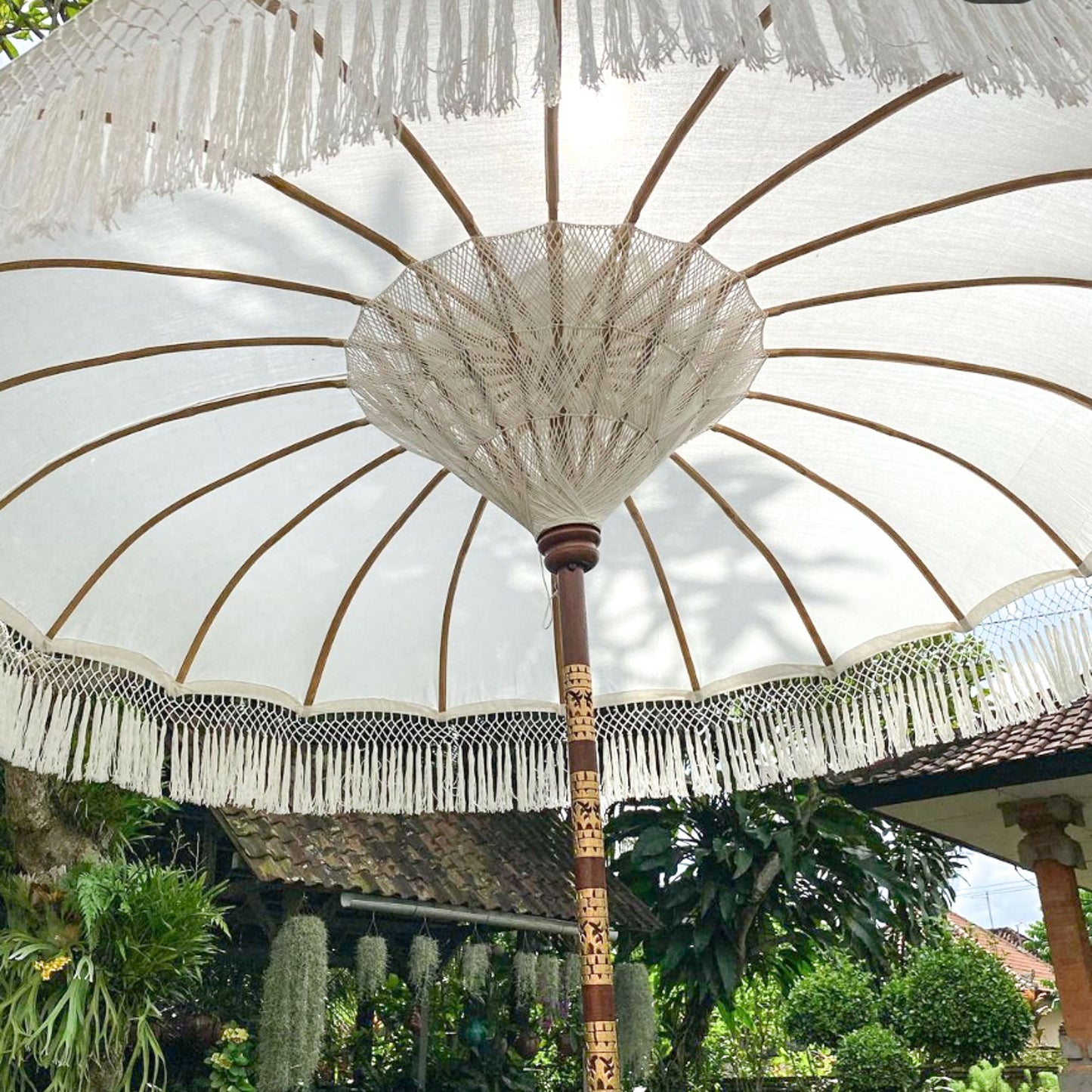 White Parasol Bali Decoration