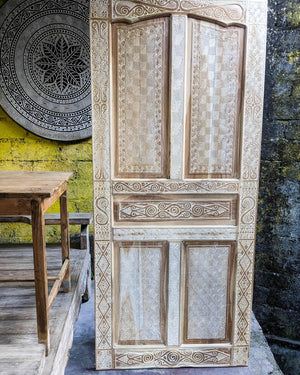 wood carved front door