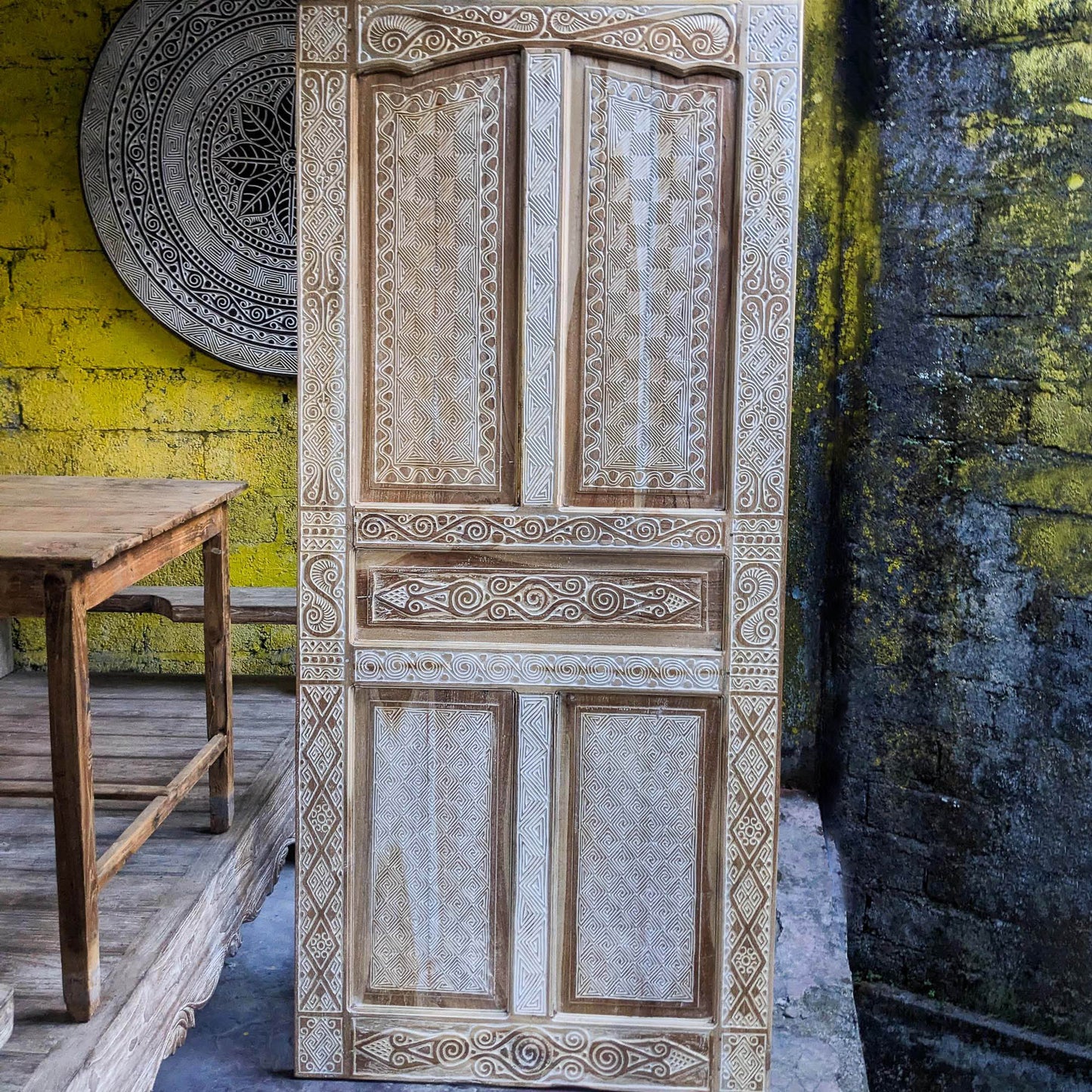 wood carving door