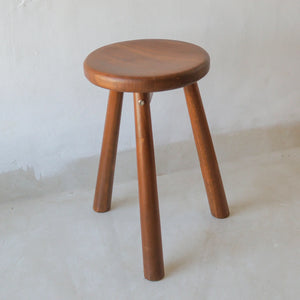 round wooden stool
