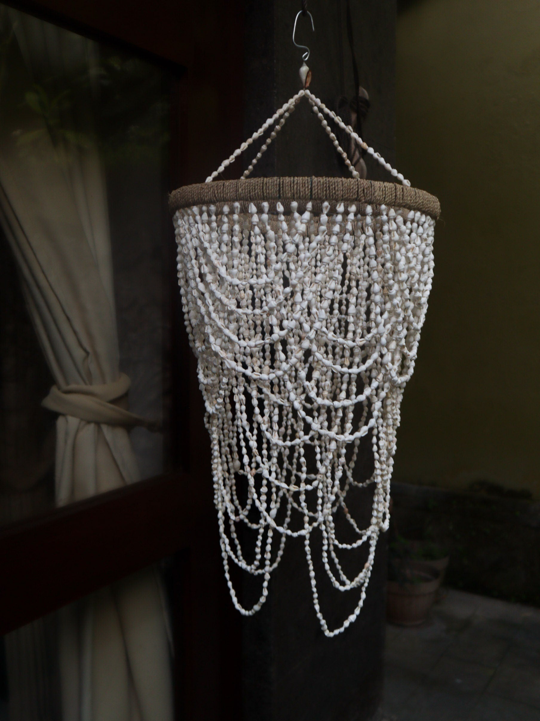 Seashell bohemian chandelier